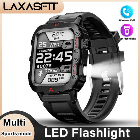 Smartwatch LED Flashlight Bluetooth Fitness Tracker